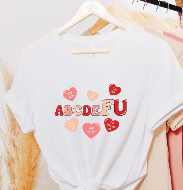 abcdeFU w/ 6 Red & Pink Hearts - Rayzo Store