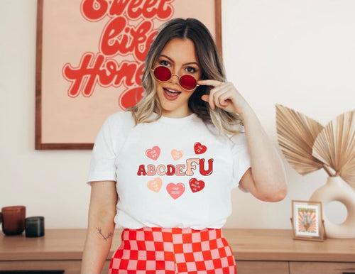 abcdeFU w/ 6 Red & Pink Hearts - Rayzo Store