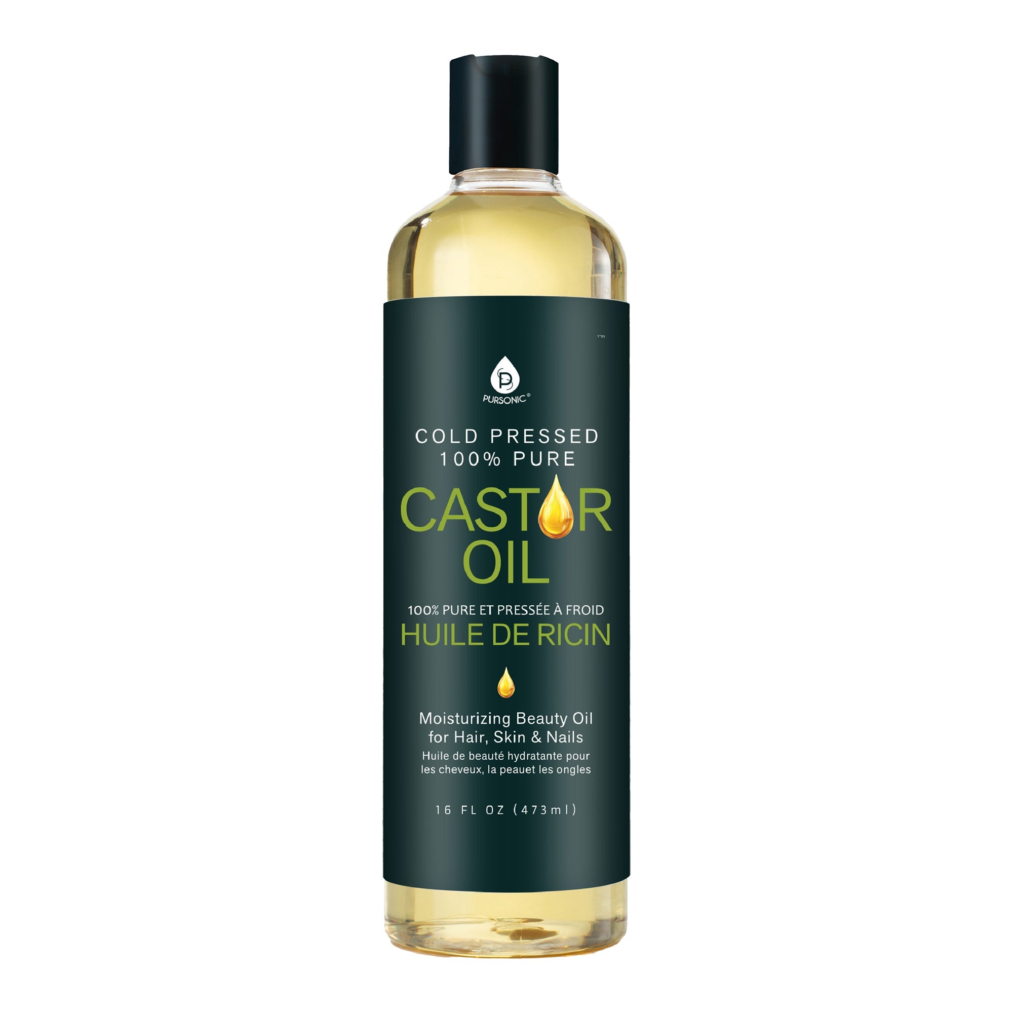 100% Pure Cold Pressed Castor Oil 16 Oz - Rayzo Store