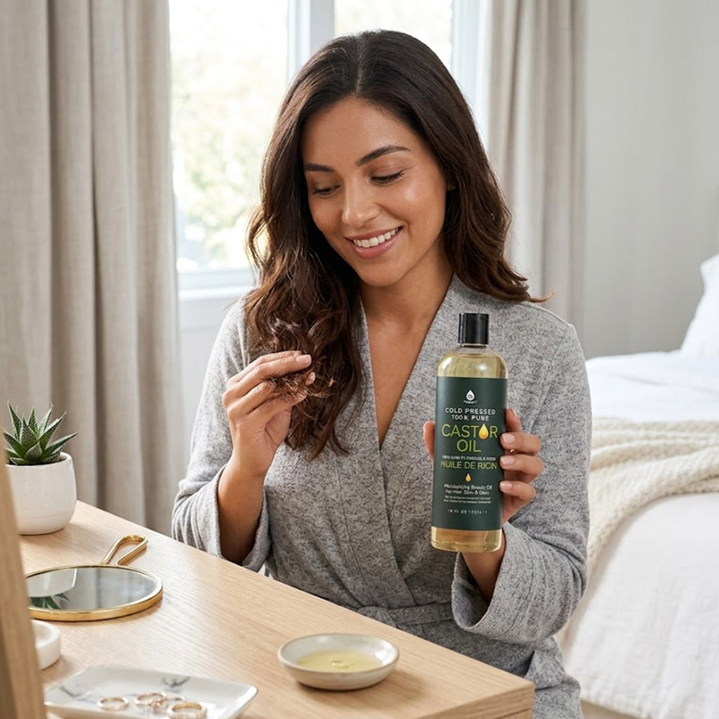 100% Pure Cold Pressed Castor Oil 16 Oz - Rayzo Store