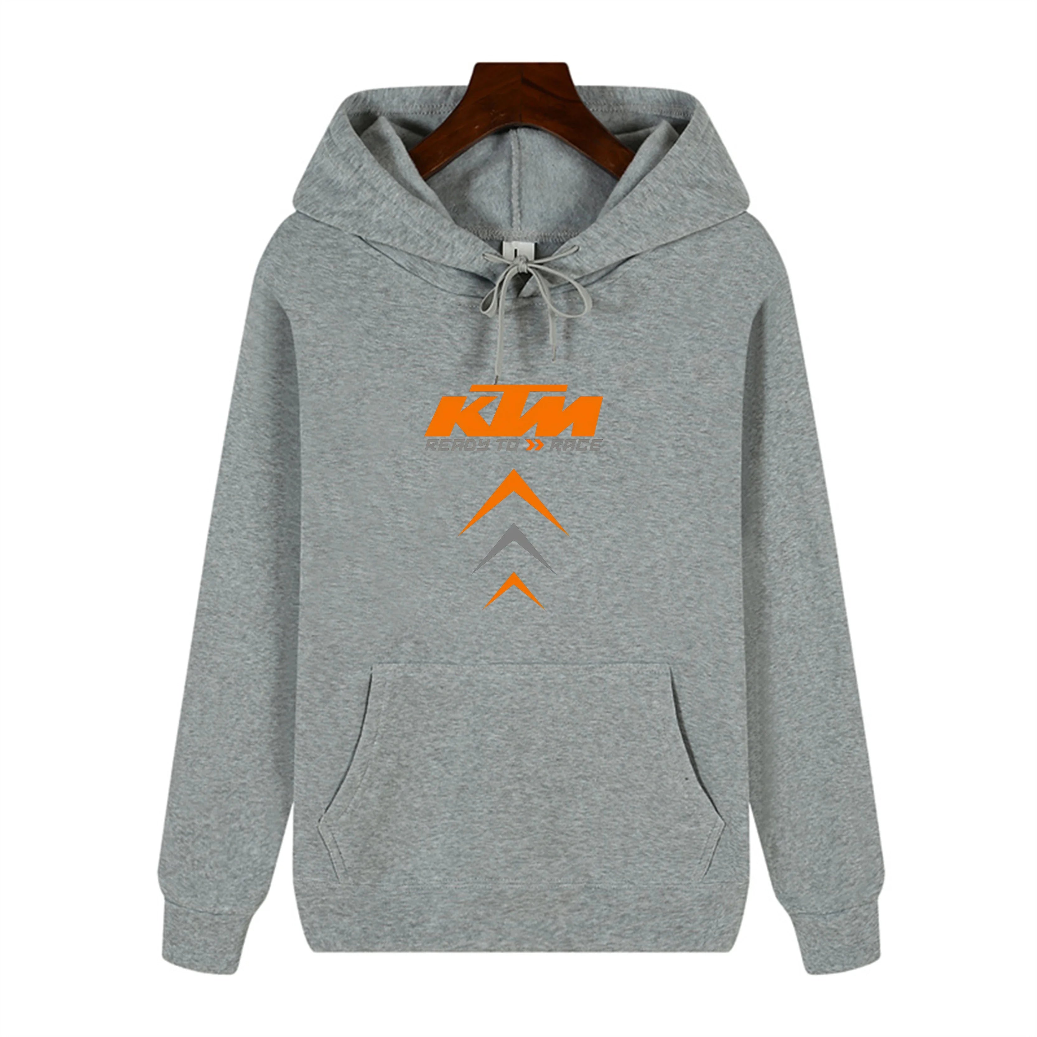 KTM Racing Hoodie Men's Motorcycle Sweatshirt Graphic Logo Print Pullover Oversized Streetwear Casual Hooded Top Autumn Winter