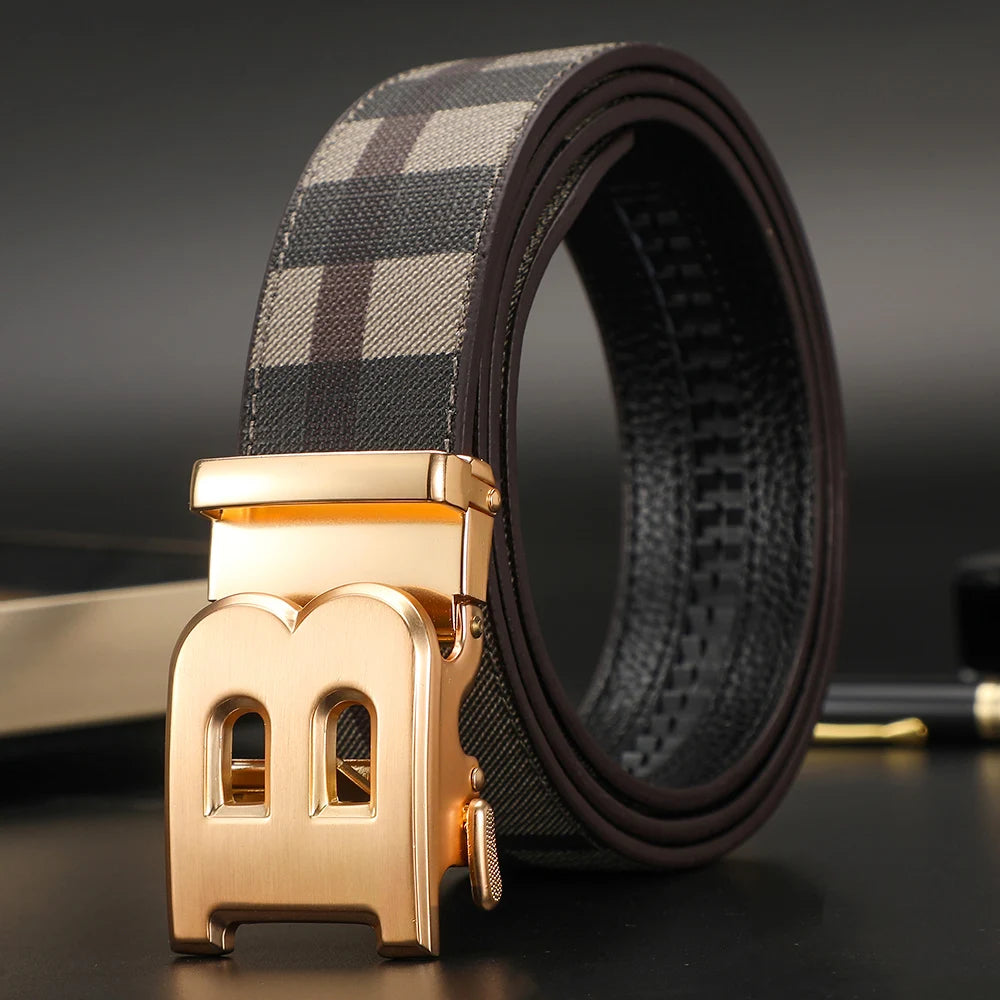 Me's Automatic Buckle Leather Belt