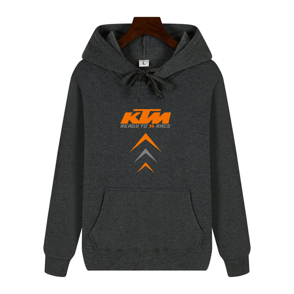 KTM Racing Hoodie Men's Motorcycle Sweatshirt Graphic Logo Print Pullover Oversized Streetwear Casual Hooded Top Autumn Winter