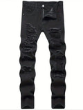 Black Ripped Street wear Jeans - Rayzo Store