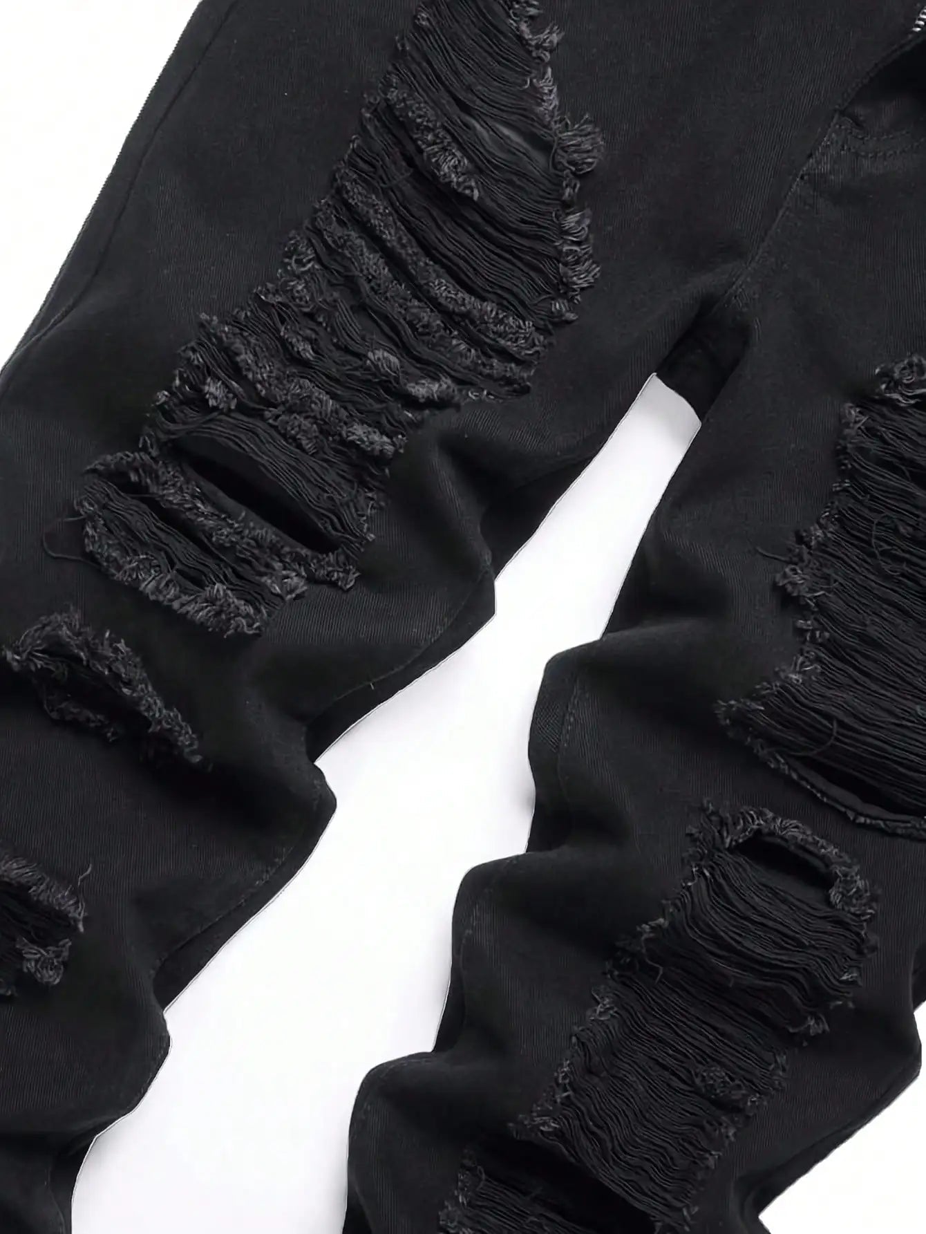 Black Ripped Street wear Jeans - Rayzo Store