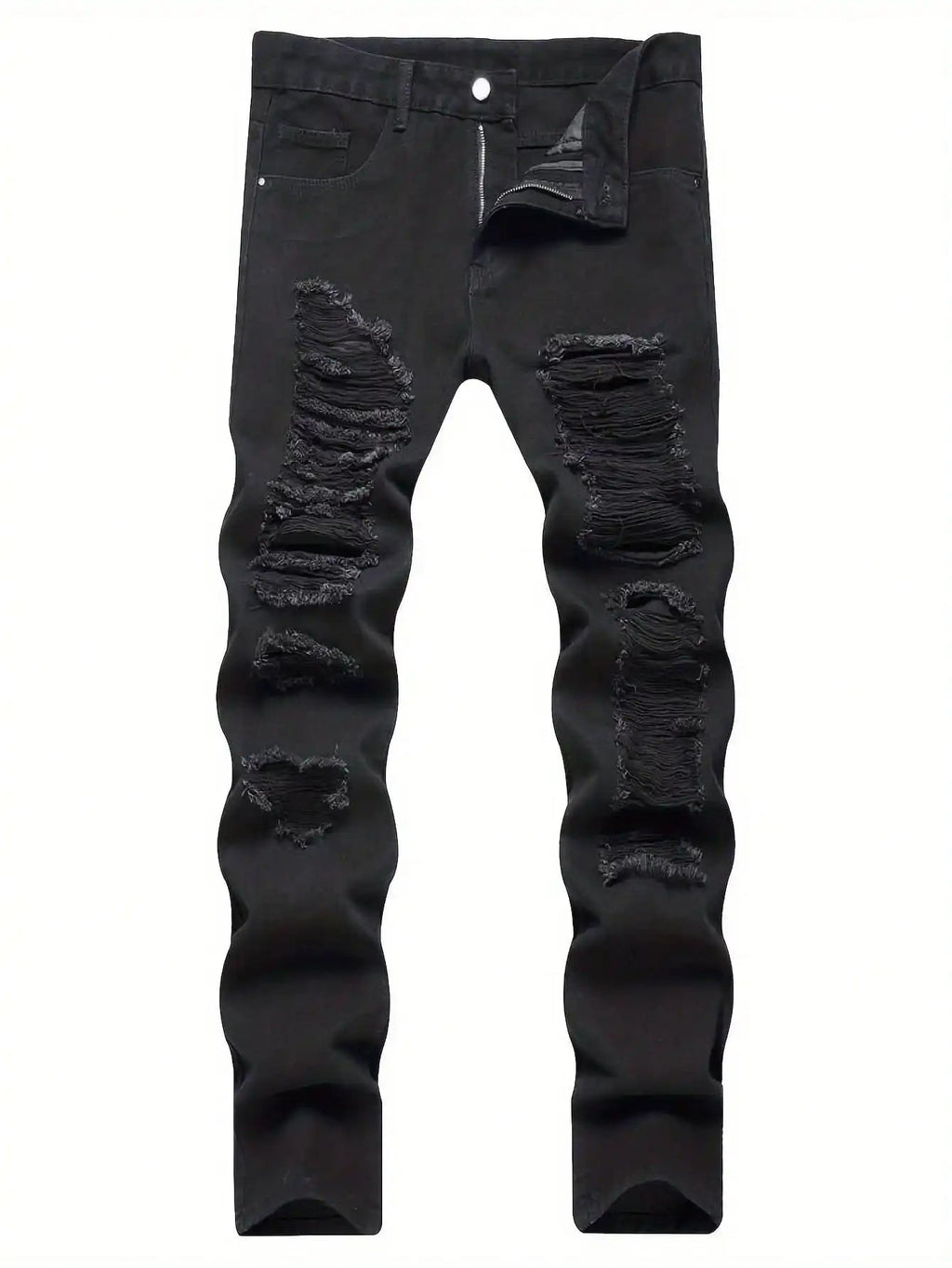 Black Ripped Street wear Jeans - Rayzo Store