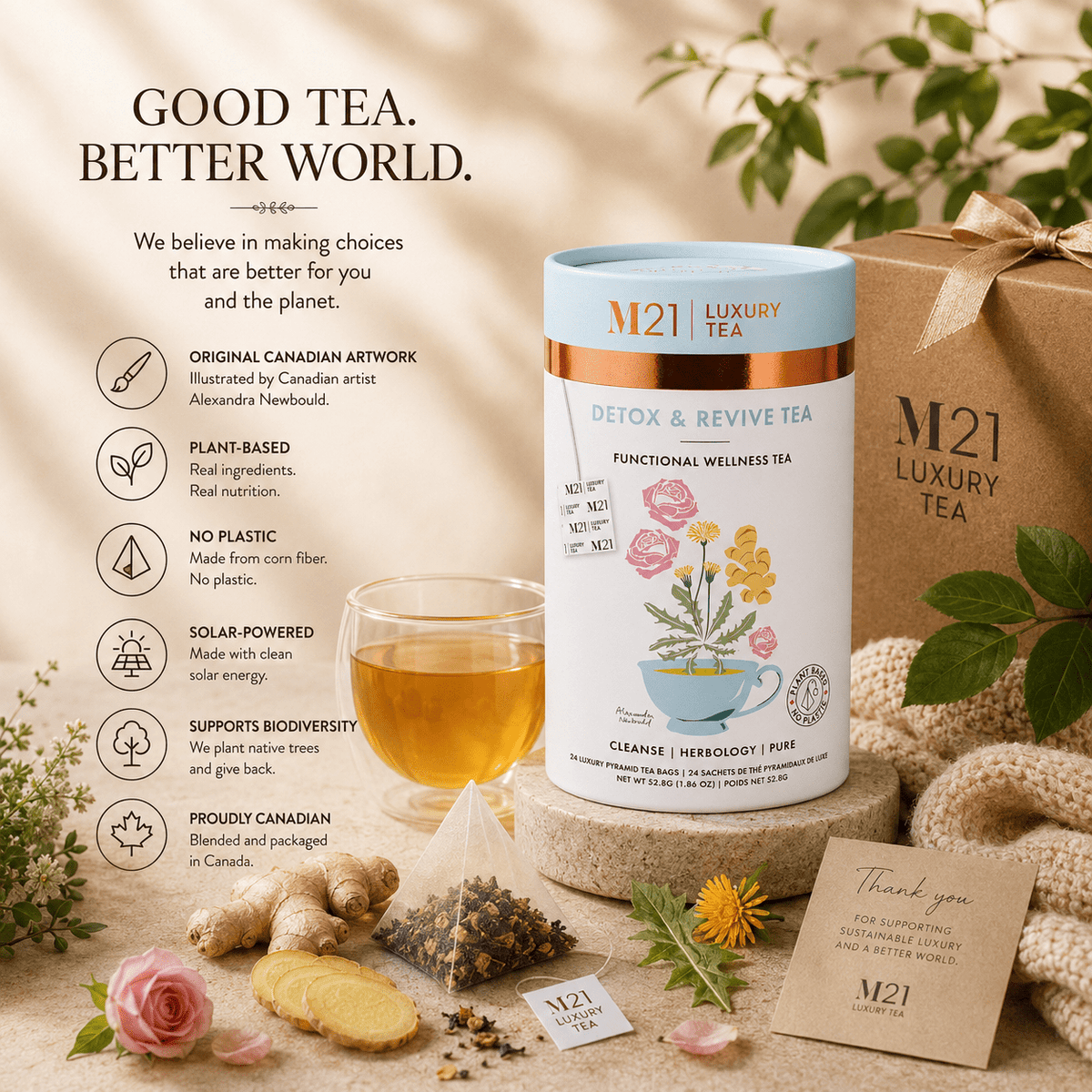 Detox and Revive Luxury Herbal tea | Canadian | 24ct - Rayzo Store
